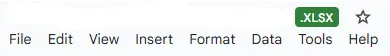 Format XLSX
